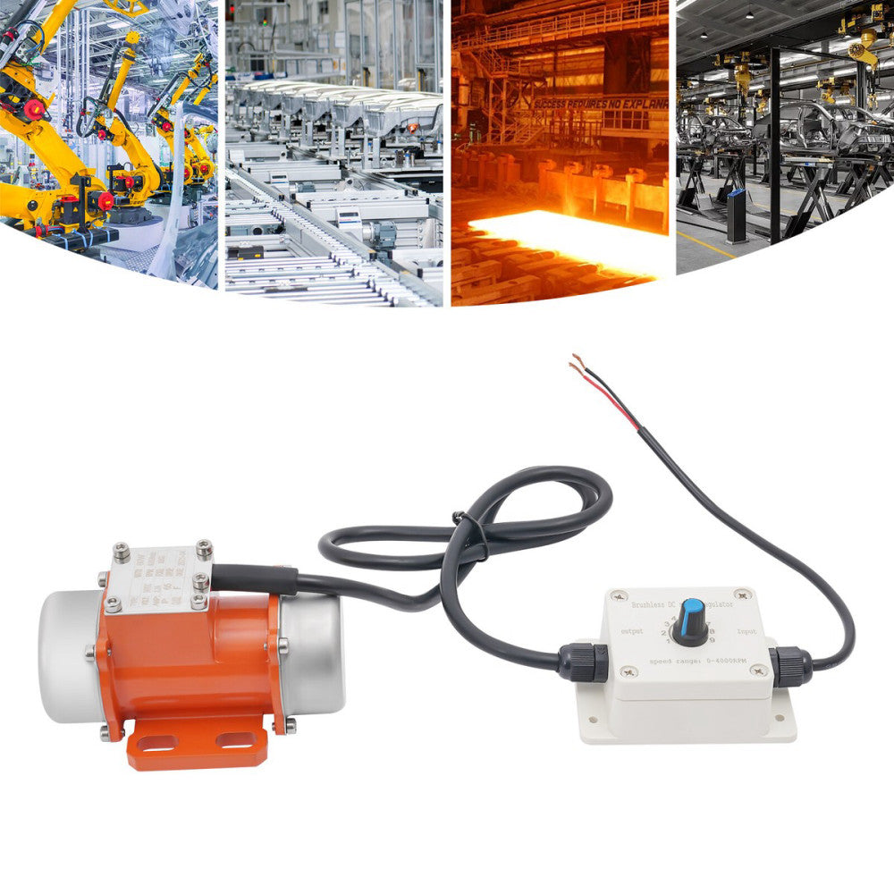 DC24V Vibrating Vibration Motor Electric Vibration Motor 60W w/ Speed Controller
