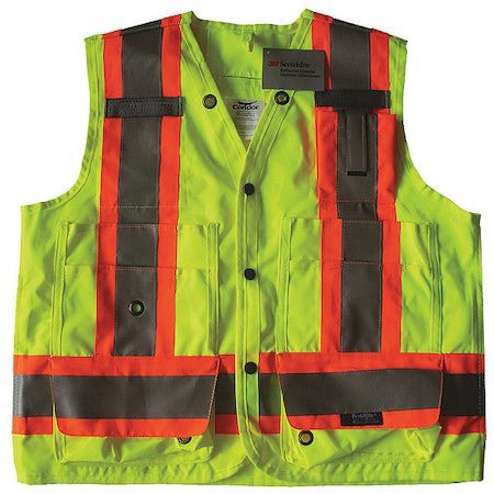 Condor 491T24 Safety Vest,Yellow/Green,M,Snap