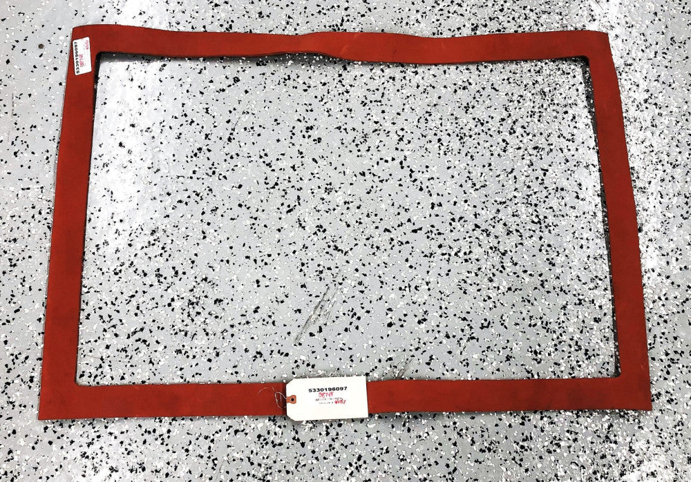 Four States Gasket And Rubber Inc Red Rubber Gasket 39-3/4X27-1/2 Inch OD NOS