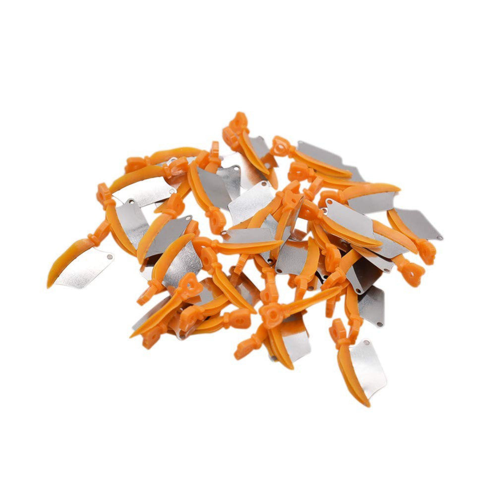 Angzhili 40 Pcs/Box Dental Wedge Knife Teeth Interproximal Plastic Wedge Orange