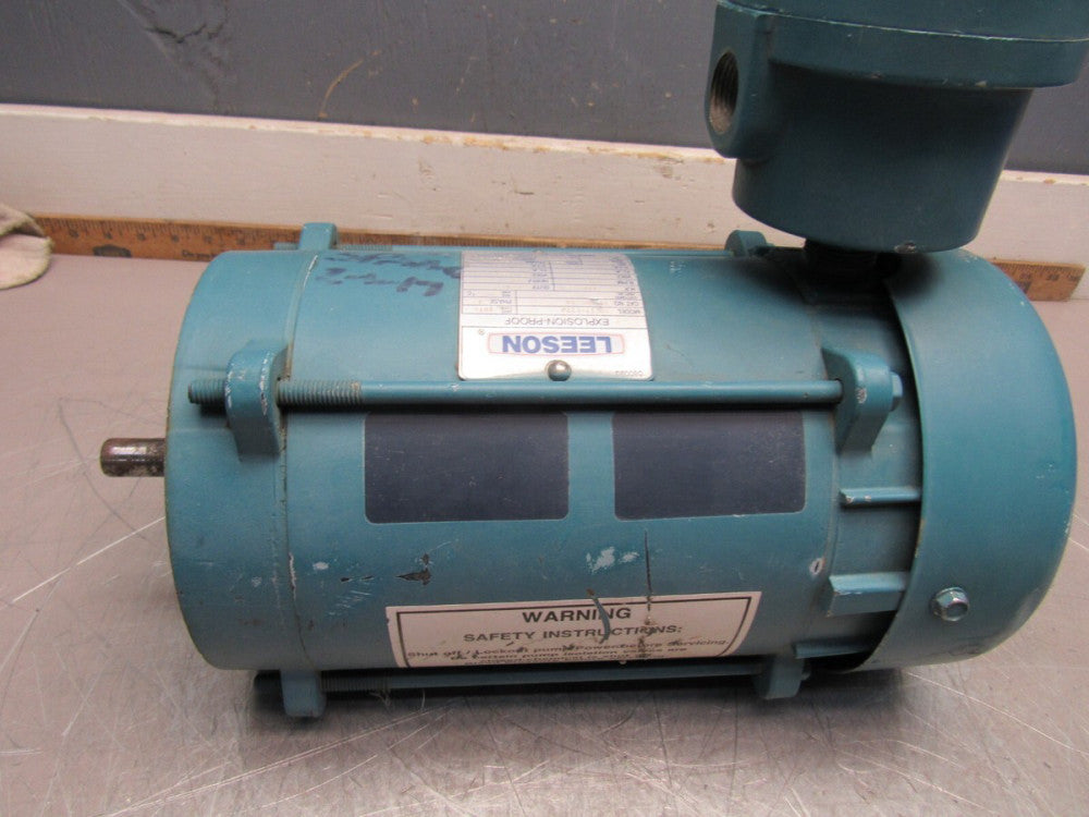 LEESON EXPLOSION PROOF MOTOR A6C17XC22H 111085.00 1PH 1/2HP 1785 115/230V NICE !