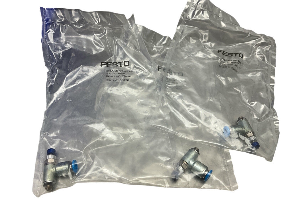 3 PCS NEW One-way flow control valve  GRLA-M5-QS-4-RS-D