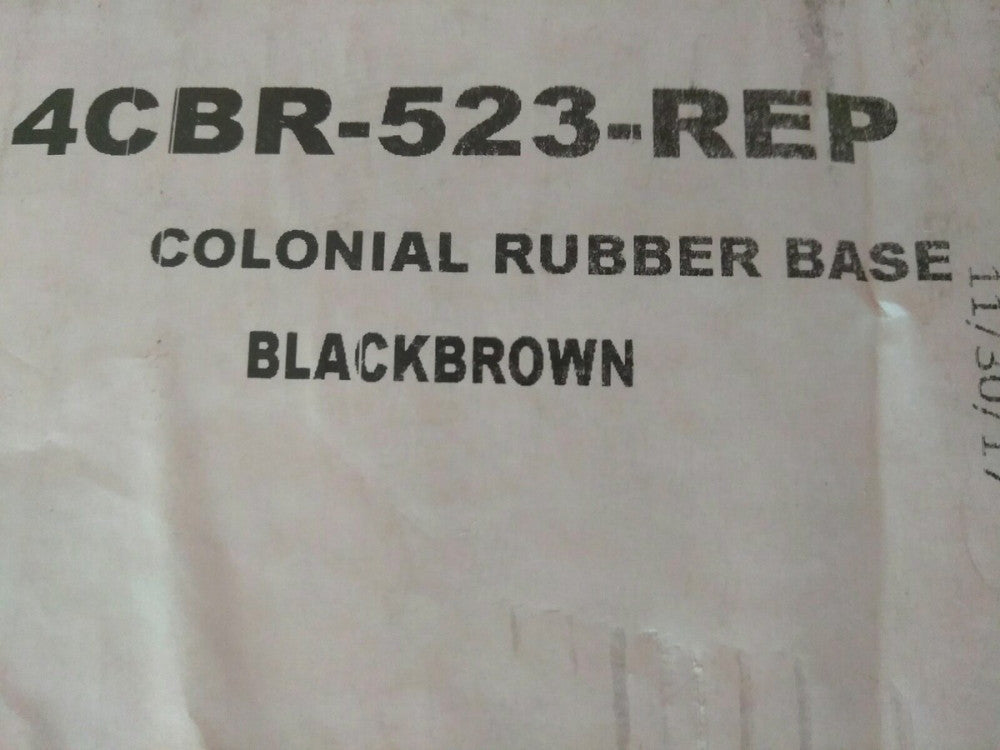 NEW Burke Profiles Designer Rubber Wall Base Type TP Colonial 4 1/4 Black Brown