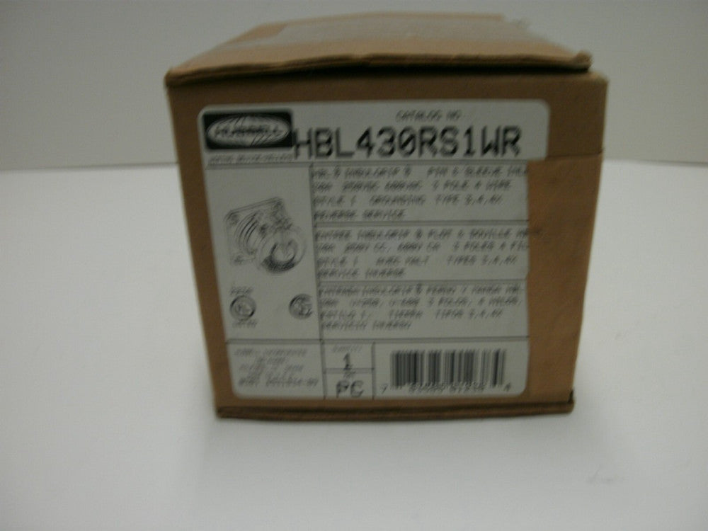 HUBBELL HBL430RS1W PIN AND SLEEVE RECEPTACLE 30A 600V S1 3P4W