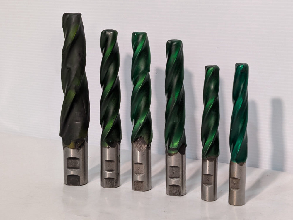 Conical C-1624 3 Deg Tapered End Mill (Large mill at left end of main photo)