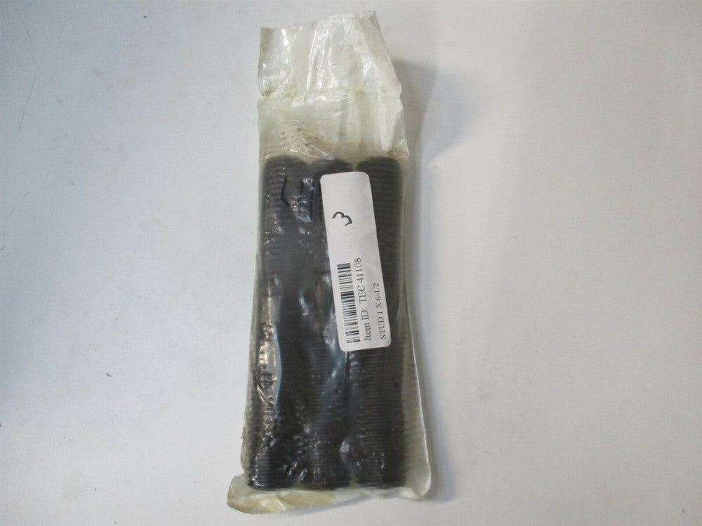 TE-CO (41108) 1-8 2-1/2" x 6-1/2" OAL Equal Double Threaded Stud - Pack of 3