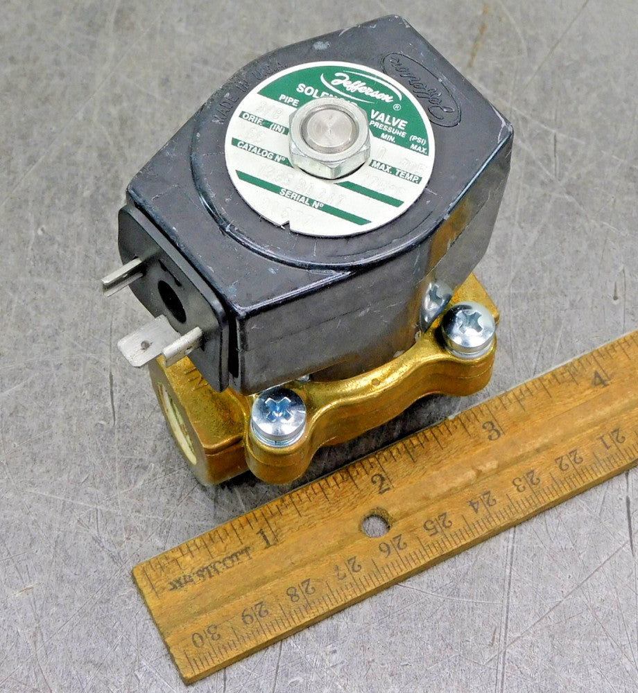 Jefferson 1335BA3A1 2-Way Brass Solenoid Valve 3/8" NPT 105 PSI