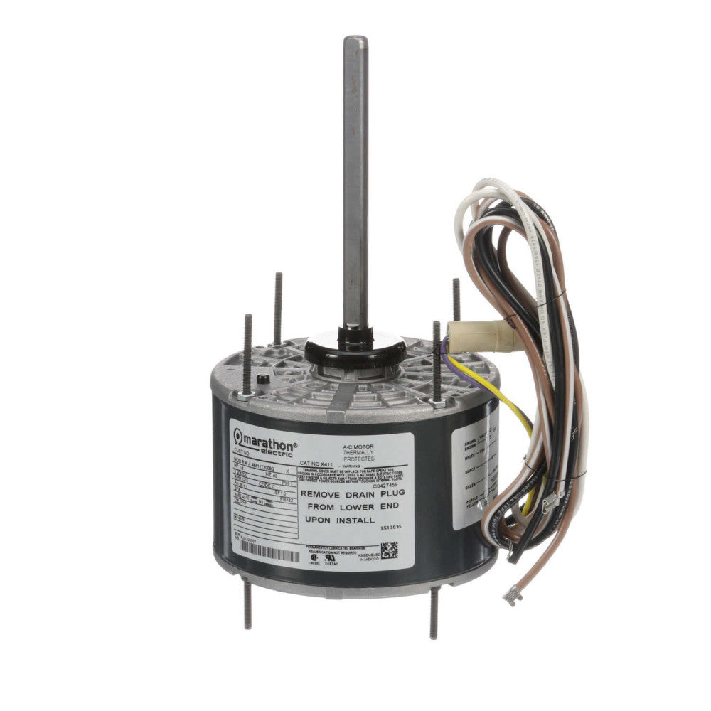 Marathon X440 Electric Motor 1/6 HP 1075 Rpm 1PH 208-230 Volt 48Y 048A11O2065