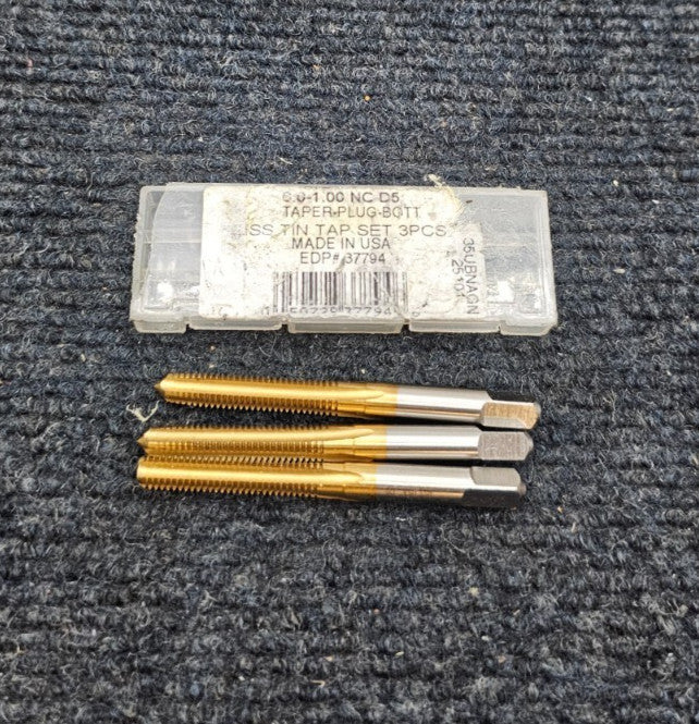 (QTY 3) TAPER PLUG BOTT M6X1.00 / 37794: 0.0-1.00 NC D5 SS TAP SP SERIES NC HHS