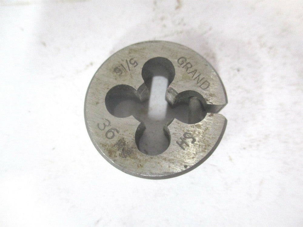 5/16"-36 High Speed Steel Adjustable Screw Round Die 