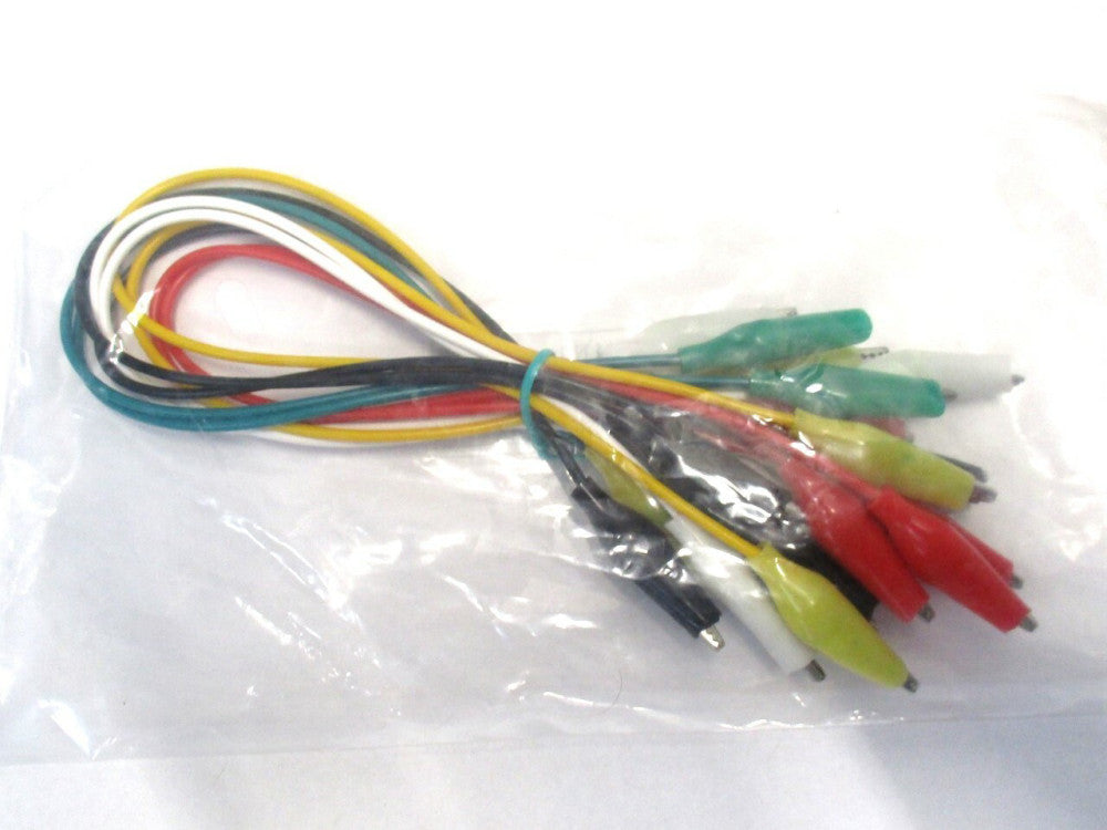 Tenma (01010) 0.5A Double Ended 30cm Long Test Leads with Crocodile Clips - 5 PC