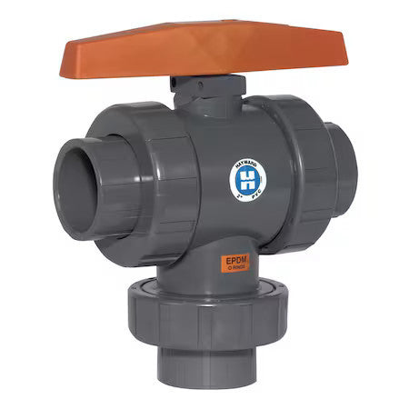 Hayward Flow Control Tw1100st Manual 3-Way Ball Valve,1",Pvc