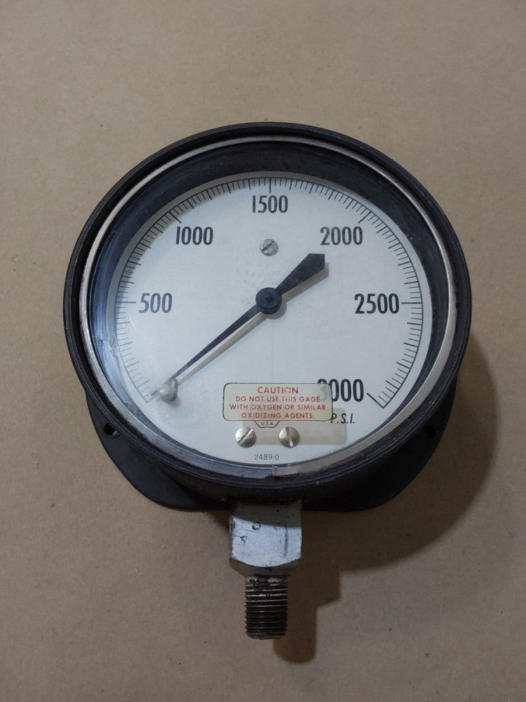 Acco Helicoid Pressure Gauge 4 1/2" 0-3000 PSI Lower 1/2 NPT Connection