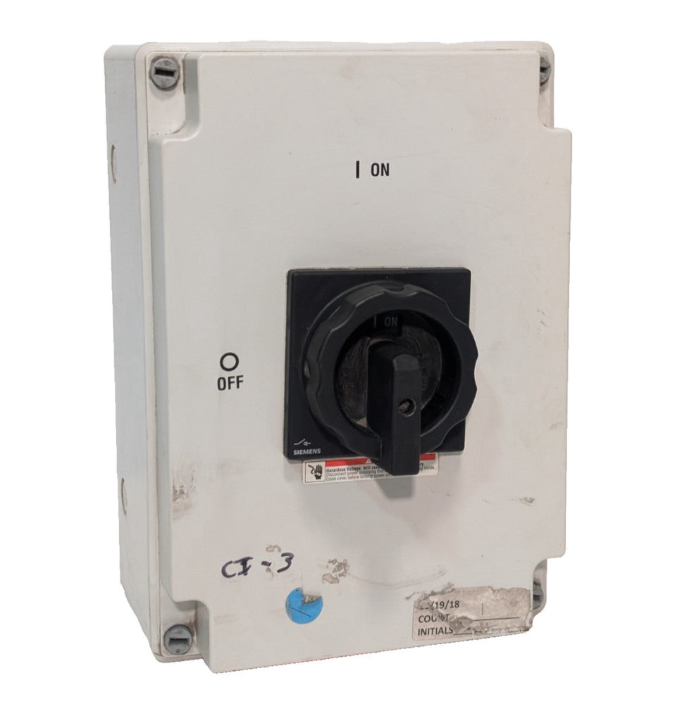 Siemens 3LD2866-0TB51-0US2 Power On/Off Switch Disconnector, Made in Germany