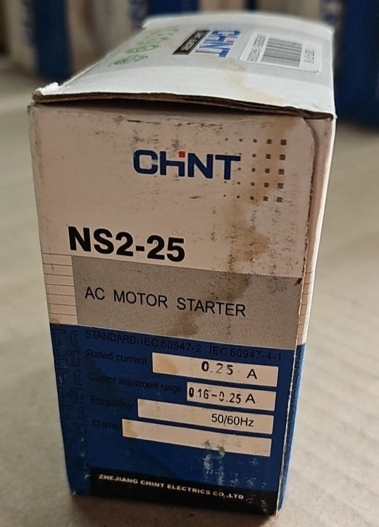 NEW  Chint NS2-25 0.16-0.25 A  AC Motor Starter