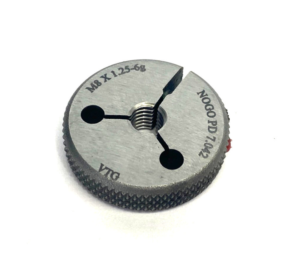 Vermont Gage 362120520 Threaded Ring Gauge M8x1.25-6G NOGO PD 7.042