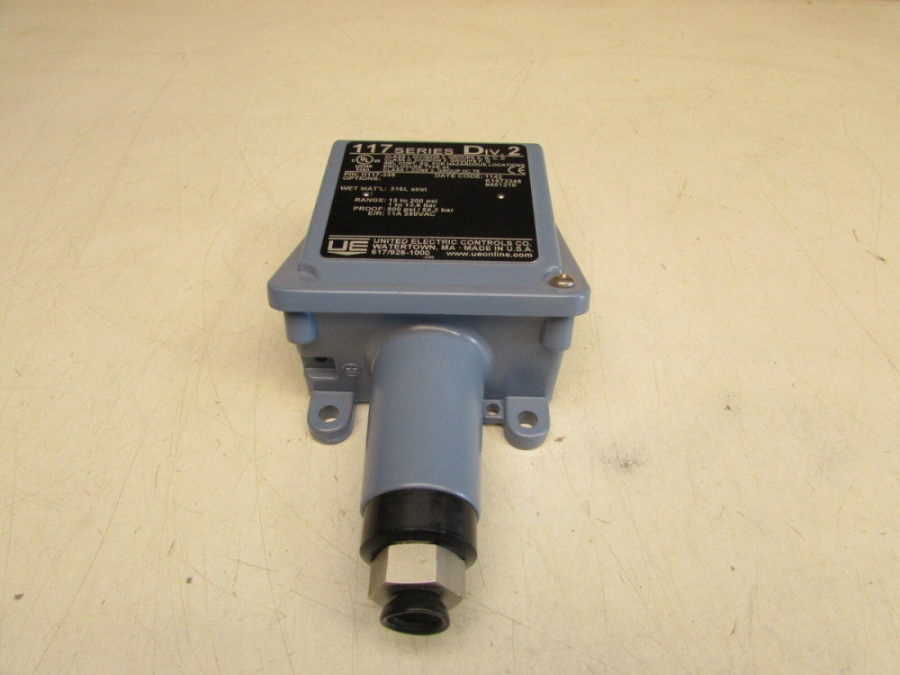 UNITED ELECTRIC CONTROLS H117 358 PRESSURE SWITCH, N-NIB! MAKE OFFER!