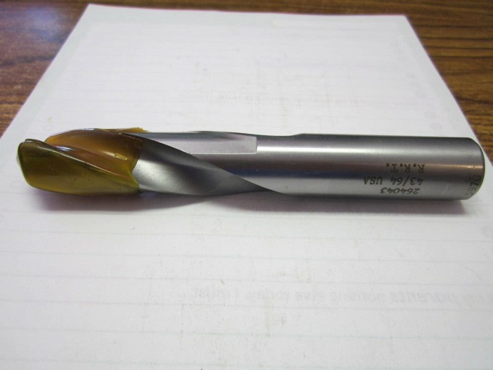 Rock River Tools (264043) 43/64 x 2-7/8 x 4-5/8" Stub Length Drill Bit 