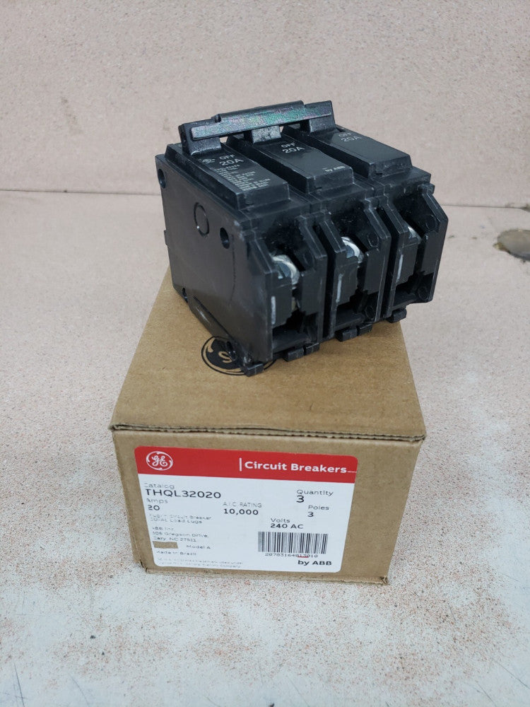 1  NEW  GE THQL32020 3P 20A 240V CIRCUIT BREAKER