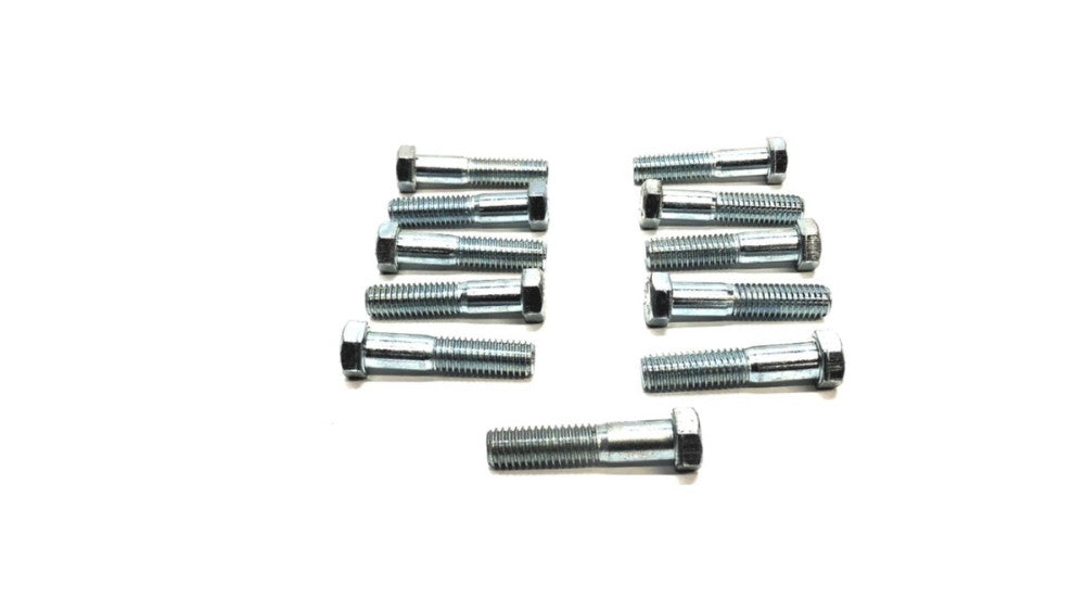 Unbranded 7/16 INCH X 1-1/4 Inch Thread 2-1/4 INCH OAL Hex Bolt {Lot of 11] NOS