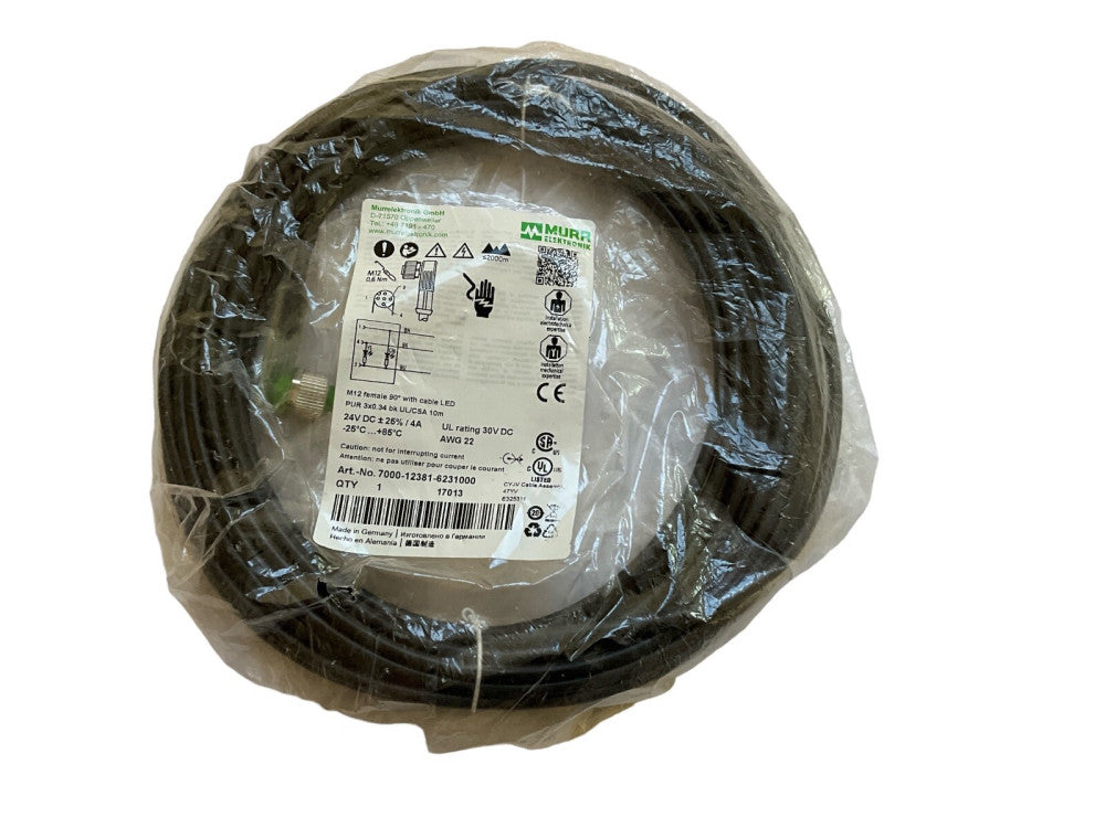 Murr Elektronik 7000-12381-6231000 M12 Connection Cable 5-Pin Female 10m IP67