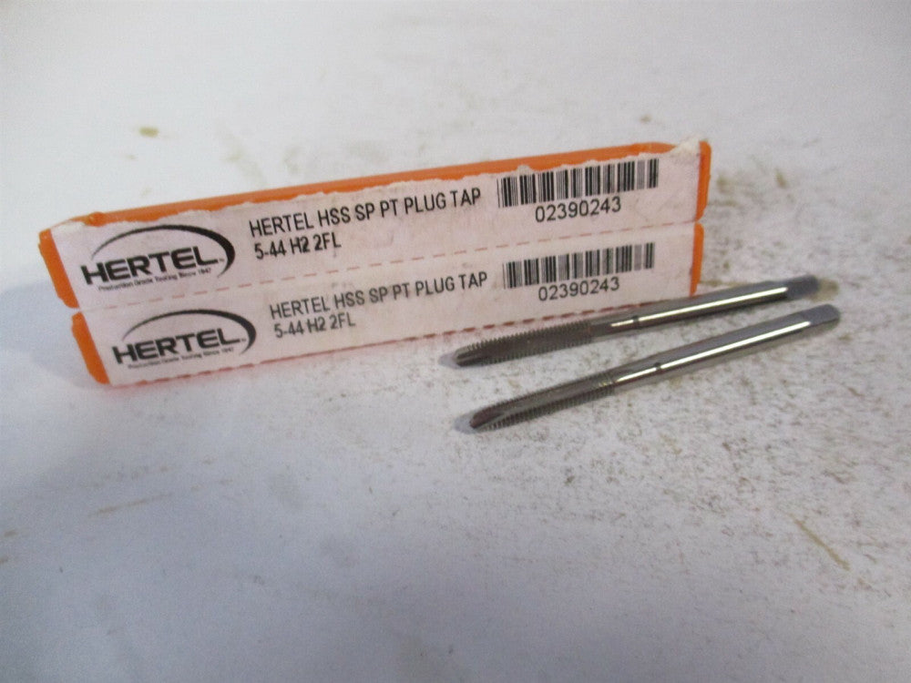 (K008135AS) #5-44 UNF 2B 2 Flute Bright Finish HSS RH Spiral Point Tap - Qty 2