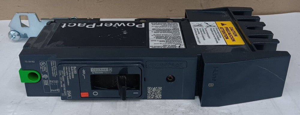 NEW SQUARE D POWERPACT 20 AMP I-LINE CIRCUIT BREAKER 240/277 VAC 1P BJA160203