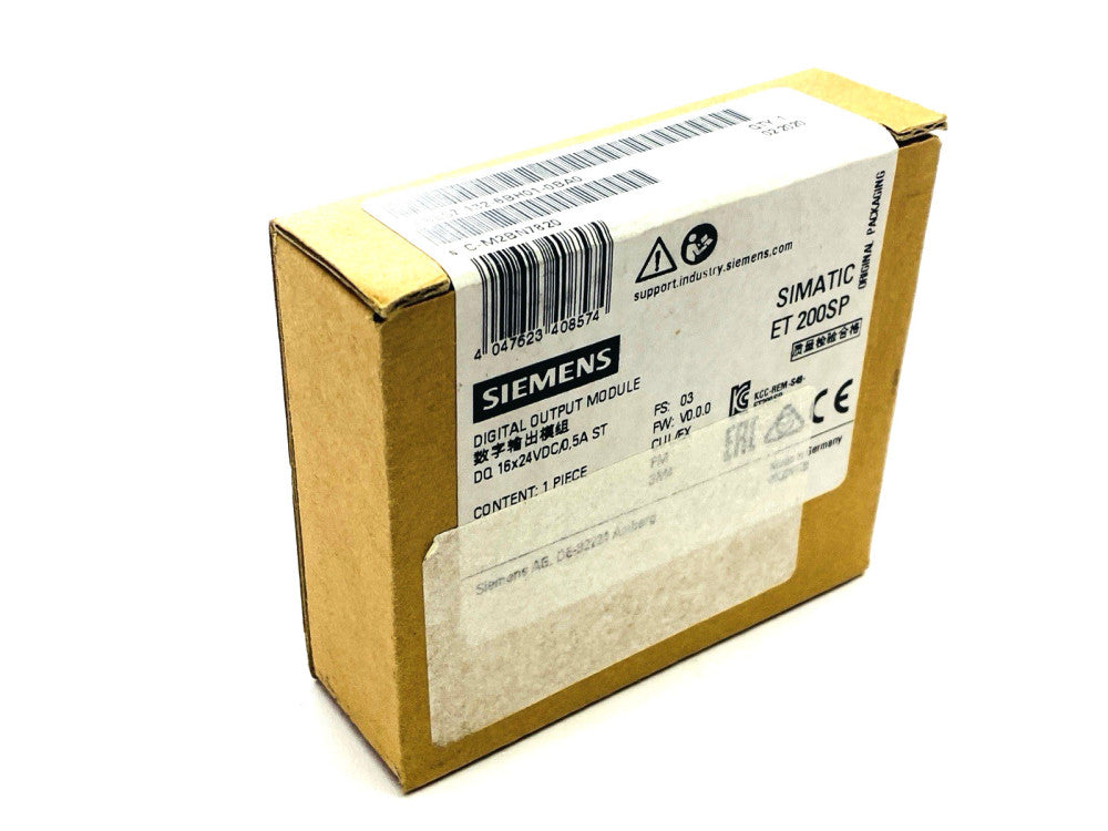 Siemens 6ES7132-6BH01-0BA0 SIMATIC ET 200SP Digital Output Module DQ 16x24VDC