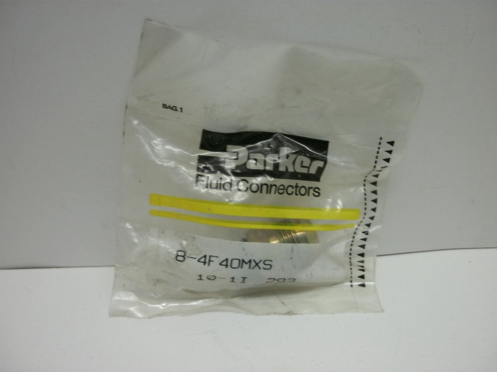 PARKER 8-4F4OMXS MALE STRAIGHT ADAPTER 1/2" JIC X 1/4" BSPP STEEL NEW IN BAG