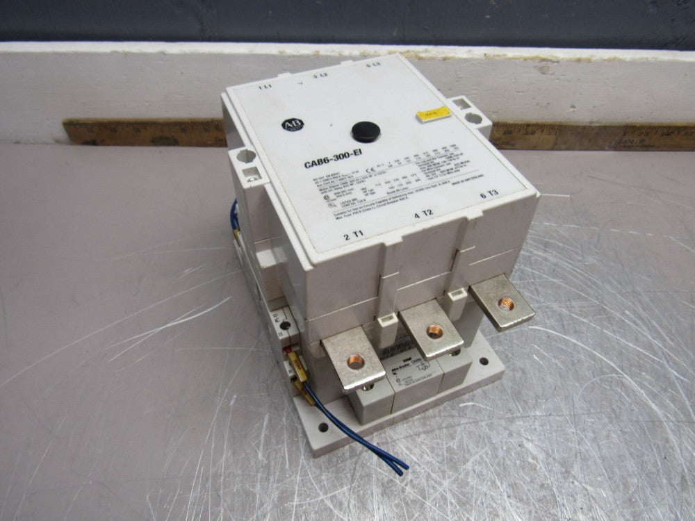 ALLEN BRADLEY CAB6-300-EI 450A 690V 293KW CONTACTOR 110-130V-COIL XLNT TAKEOUT !