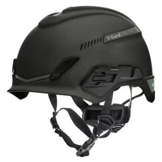 MSA V-Guard H1 Safety Helmet, Black Trivent, Fas-Trac III Pivot, ANSI, EN12492