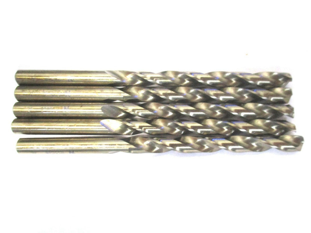 Made in USA (0212525) A 0.234 x 3-7/8 2-Flute HSS-Co8 Jobber Length Drill - 5 PC