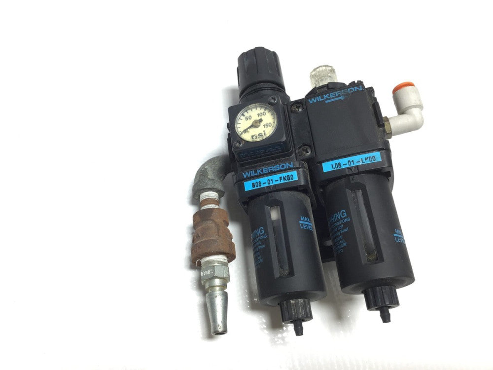 Wilkerson B08-01-FKG0 - L08-01-LK00 Filter Regulator Max Pressure Range 0-150PSI