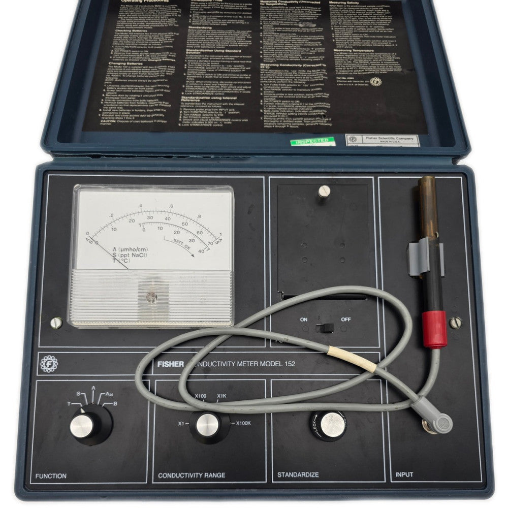 Fisher Conductivity Meter Model 152 Portable Lab Kit with Case