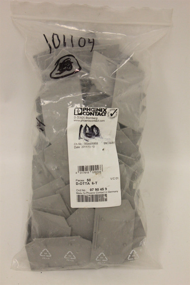 (100)  PHOENIX CONTACT TERMINAL BLOCK END COVERS D-OTTA-6