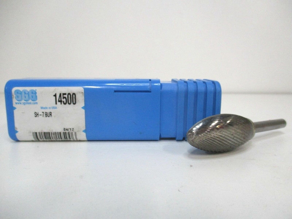 SGS (14500) 3/4" x 1/4" x 1-5/8" OAL Carbide Single Cut Radius Flame Burr