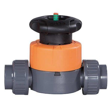 Georg Fischer 161514616 Diaphragm Valve,2-Way,1-1/2 In,Sckt/Thrd