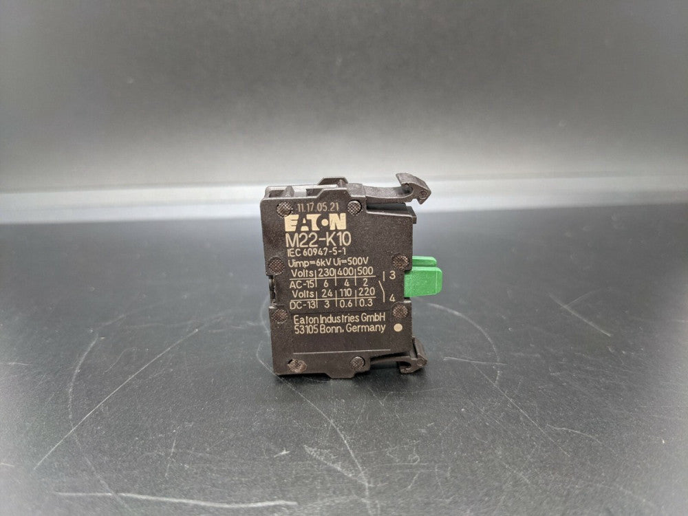 Eaton M22-K10 Contact Block 1NO Screw Terminal NEW