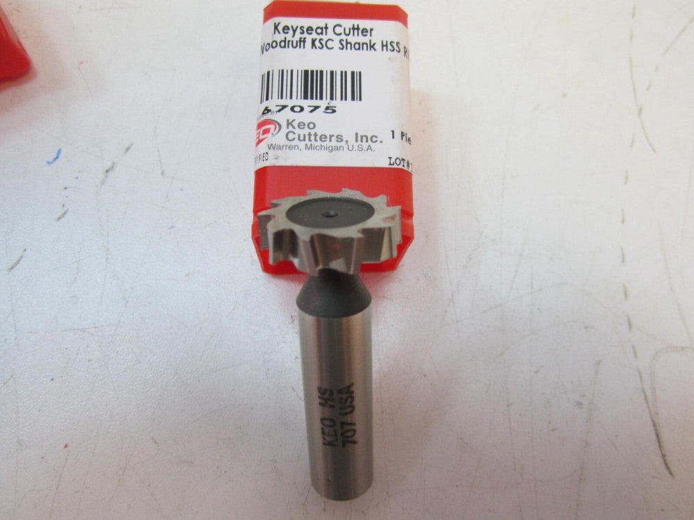 Keo (67075) 7/8" x 7/32" x 1/2" x 2-7/32" ANSI 707 HSS Woodruff/Keyseat Cutters 