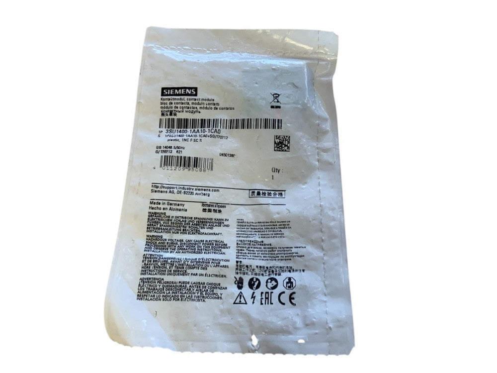 Siemens 3SU1400-1AA10-1CA0 Contact Module.