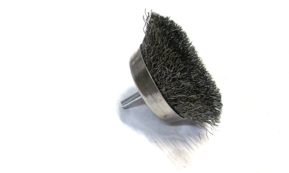 Weiler (90318) 2-3/4" Diam 1/4" Shank 7/8" Trim 6000 RPM Steel Crimped Cup Brush