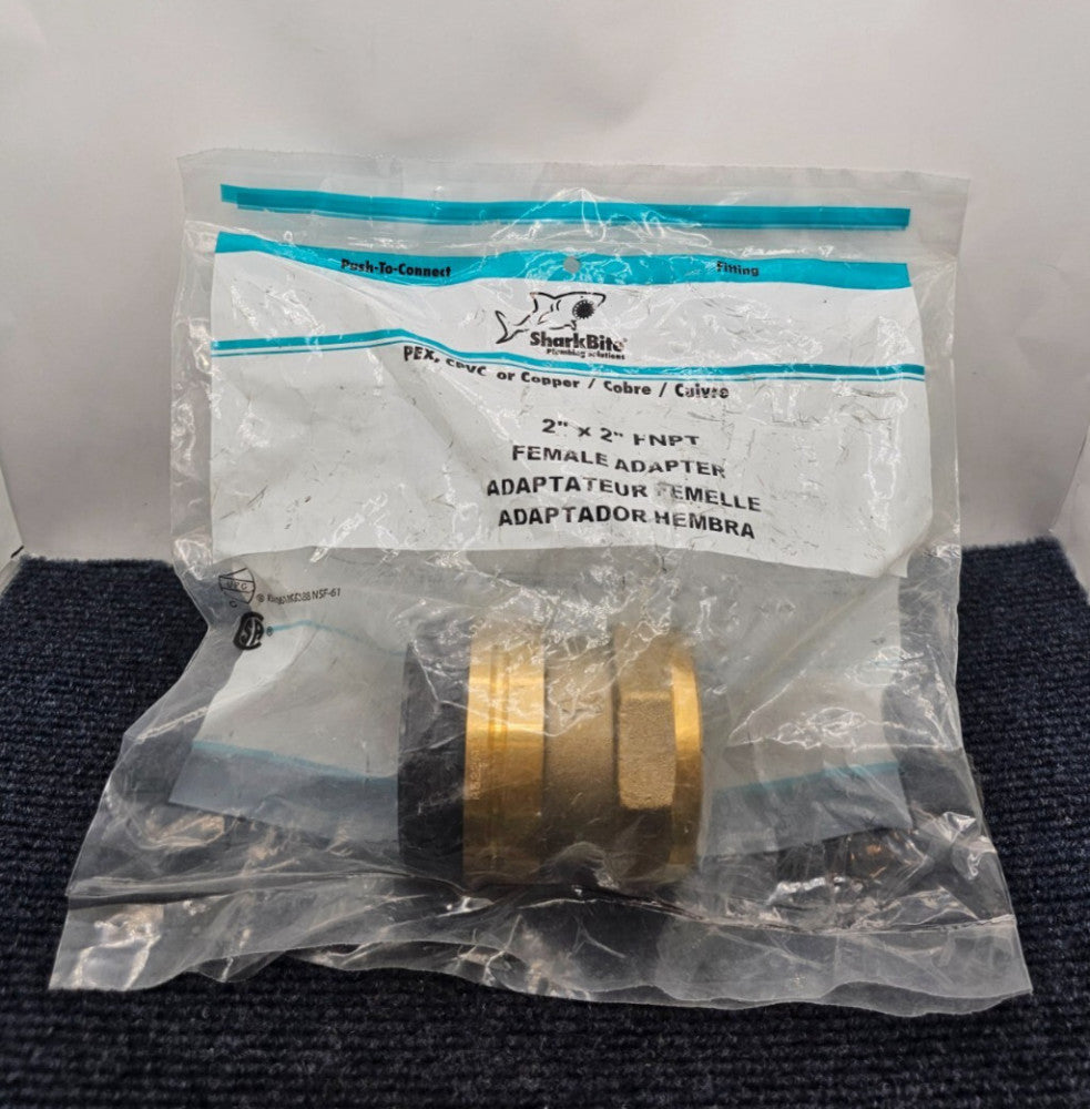 SharkBite UXL115450F: 2 in. FNPT Domestic Brass Coupling with Connector