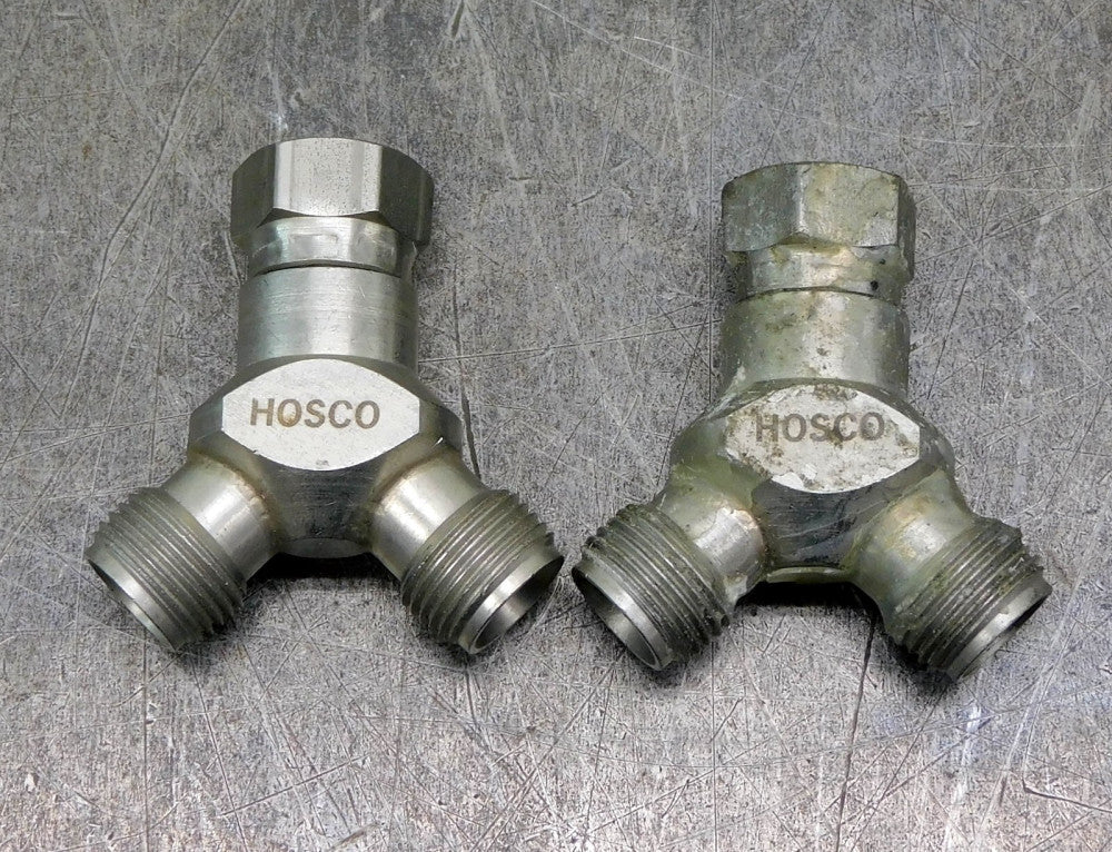 Lot of Two (2) Hosco RY-6Y-312-B Circulation Y Adapter 3/8" BSP