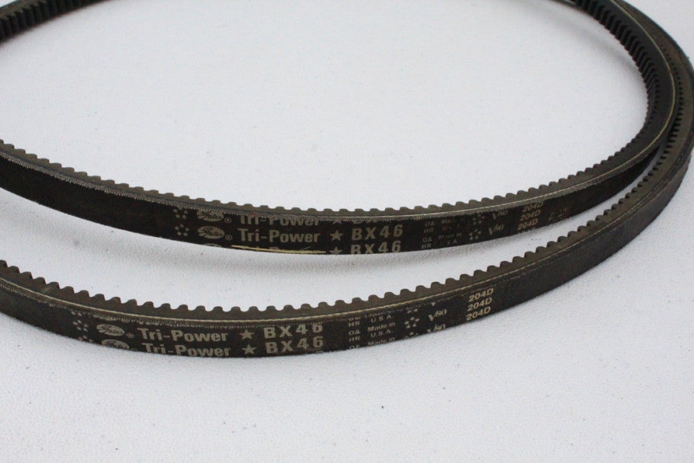 Lot of 2 Gates Tri-power BX46 Cogged V Belt 5/8" x 49"