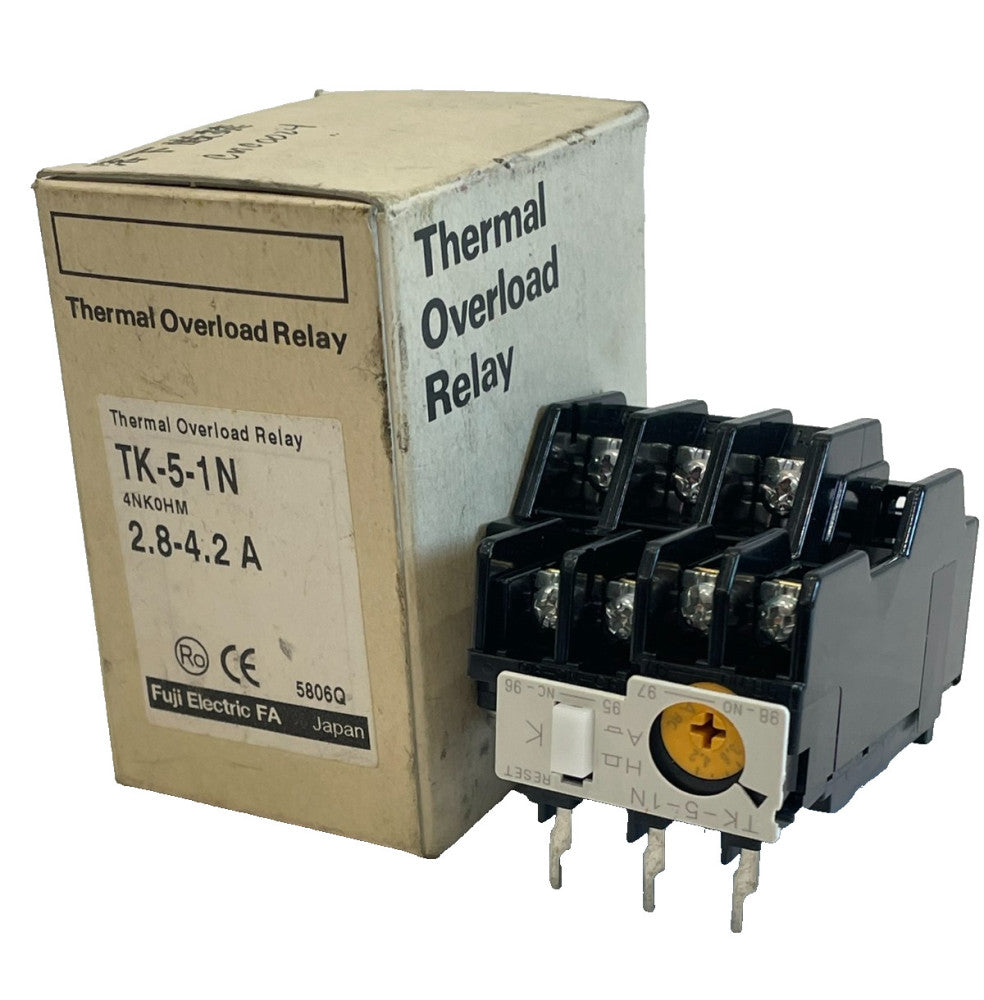 NEW FUJI ELECTRIC 4NK0HM THERMALOVERLOAD RELAY TK-5-1N  2.8-4.2A