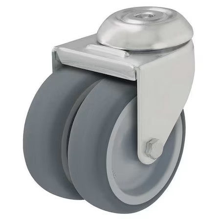 Zoro Select Lmda-Tpa 50Kf Dul Whl Cstr,Swl,Thm Rbr,2 In,176 Lb,Gry