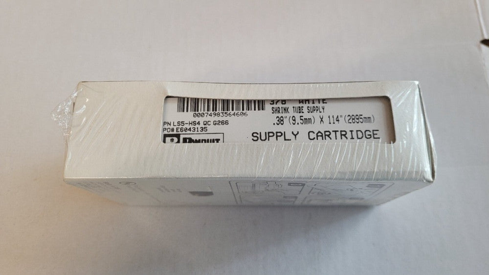 Panduit LS5-HS4 3/8" White Heat Shrink Tube Supply Cartridge 114" Long