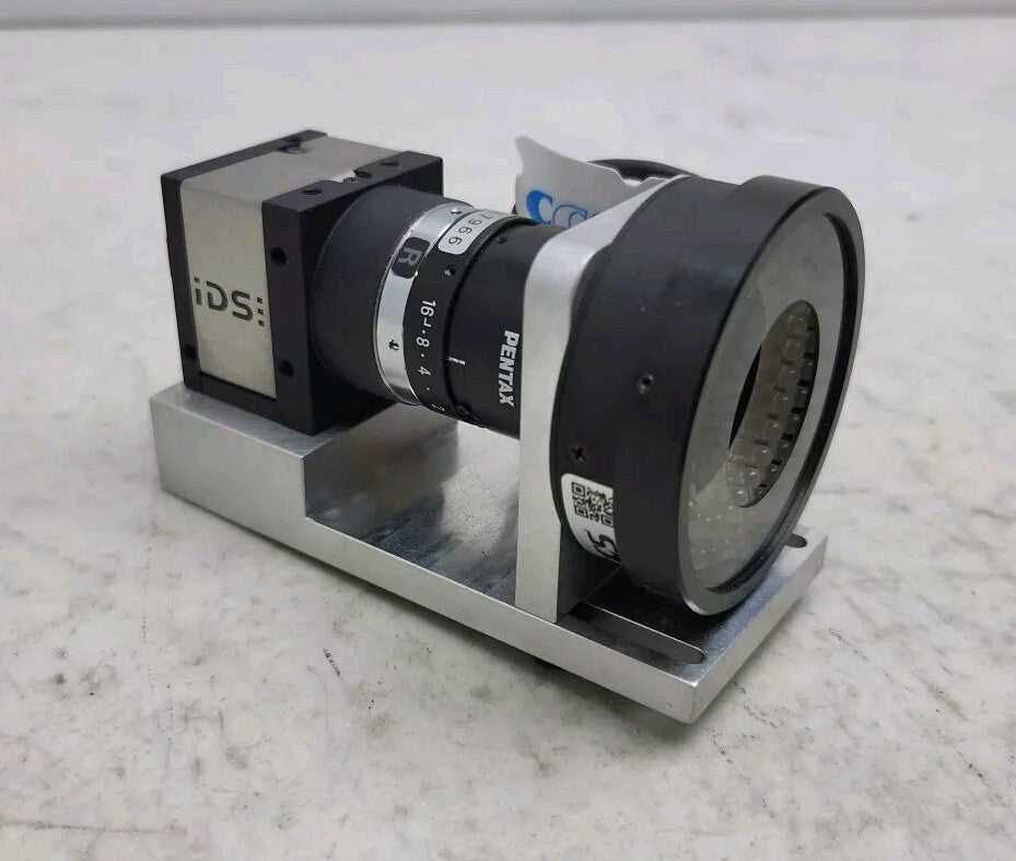 IDS UI-1480SE-C-HQ Camera w/ Pentax H1214-M 12mm Lens Ccs LDR2-50SW2 Ring Light
