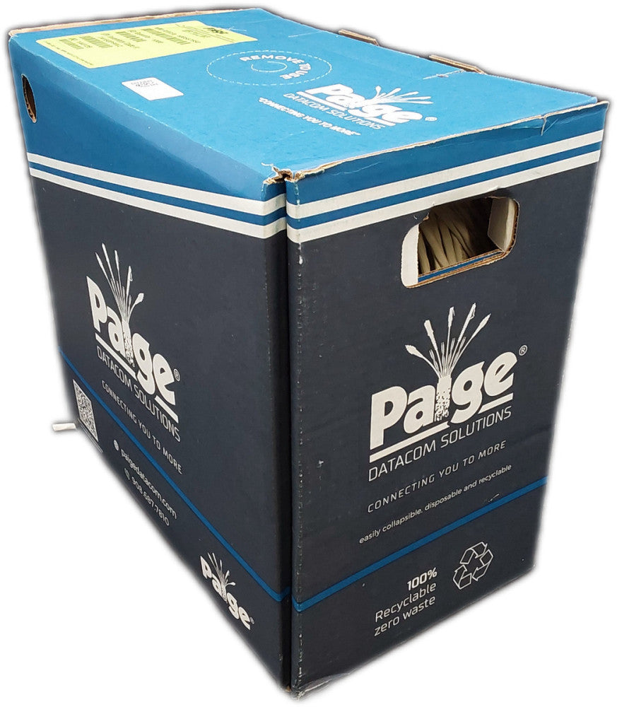 Paige 18/3PR STR NS CL3 White 1000' Data Cable Roll 74183PRWZ