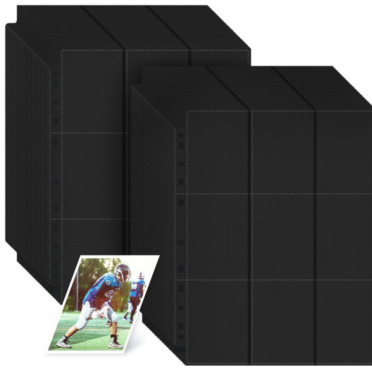 1800 Pockets Trading Card Sleeves Pages, Double-Sided Card Sleeves Binder She...